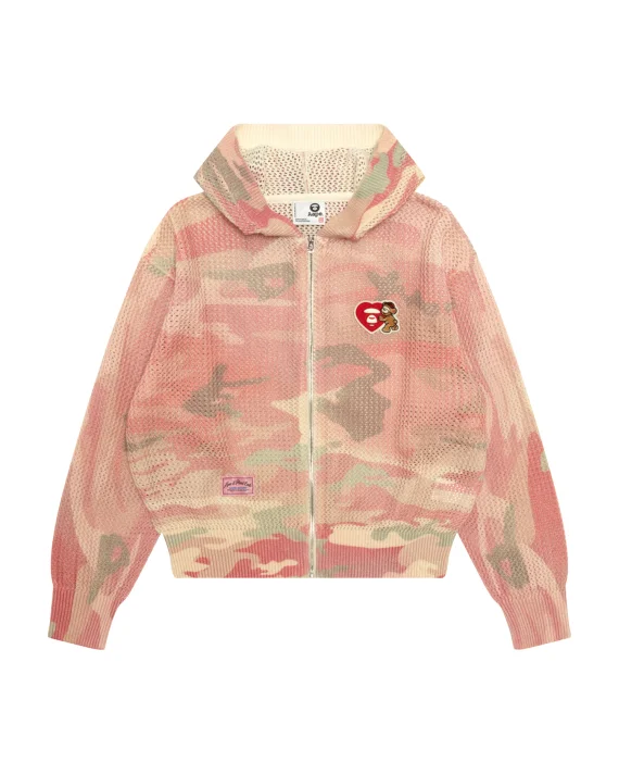 ايه ايه بي إي AAPESPORT camo zip-up sweater